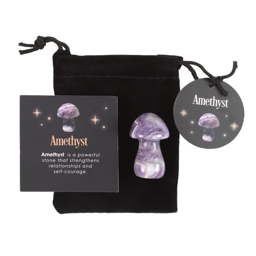 Mini Crystal Mushroom Set of 4