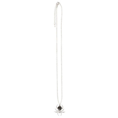 Black Obsidian Spider Pendant Necklace