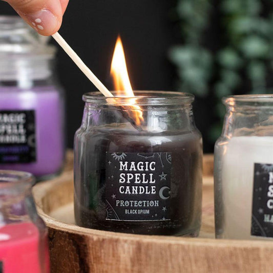 Small Opium 'Protection' Spell Candle Jar
