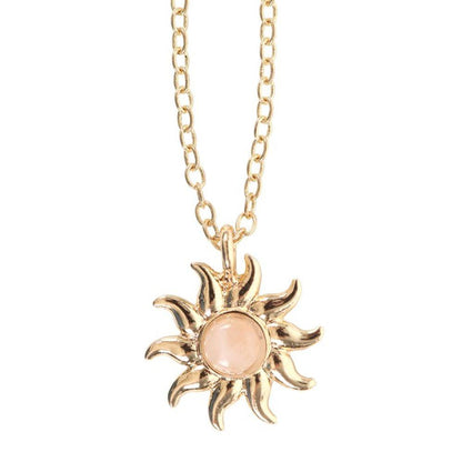 Sun Celestial Rose Quartz Necklace Card
