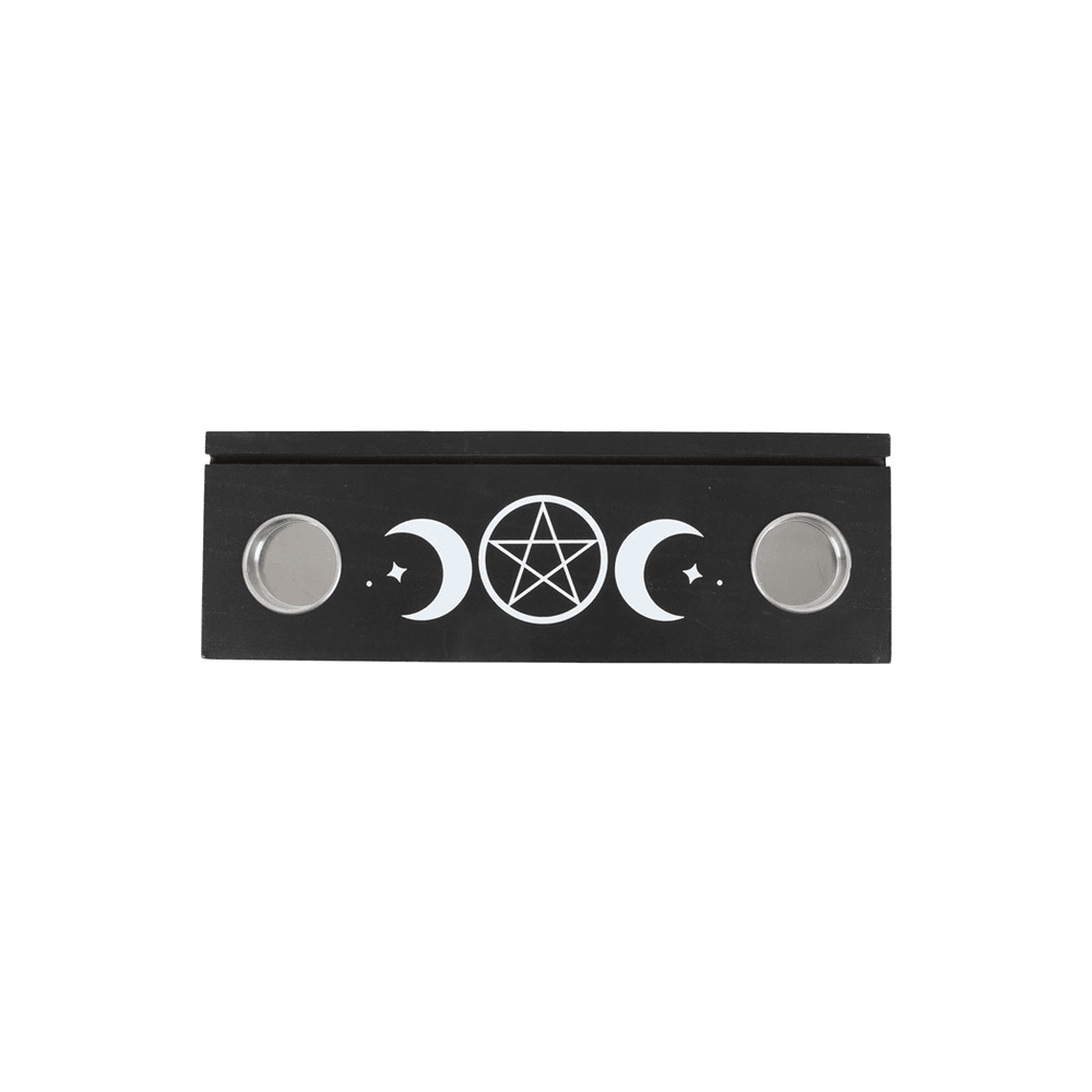 Black Triple Moon Card Stand Tealight Holder