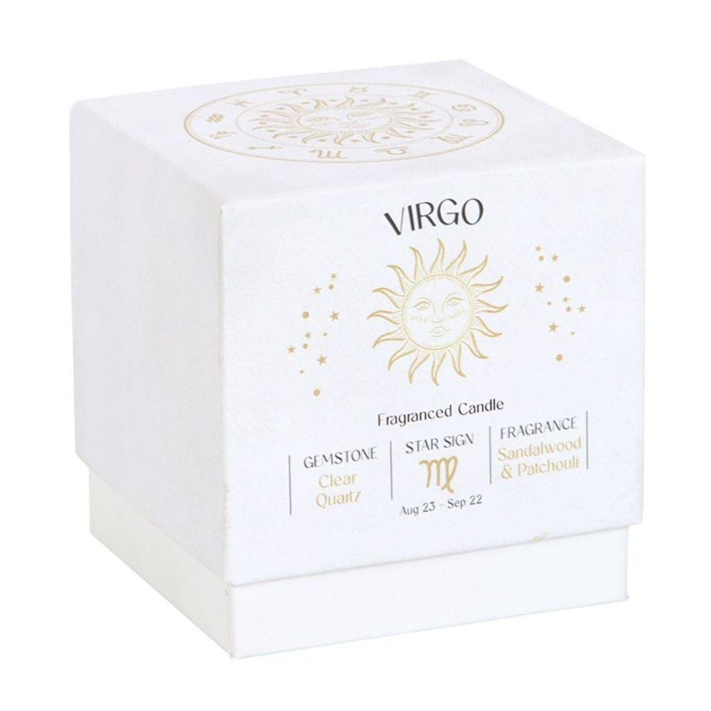 Small Virgo Sandalwood & Patchouli Gemstone Zodiac Candle