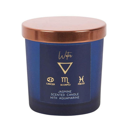 Small Water Element Jasmine Crystal Chip Candle