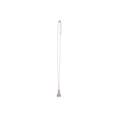 Calming Amethyst Crystal Chip Potion Bottle Necklace