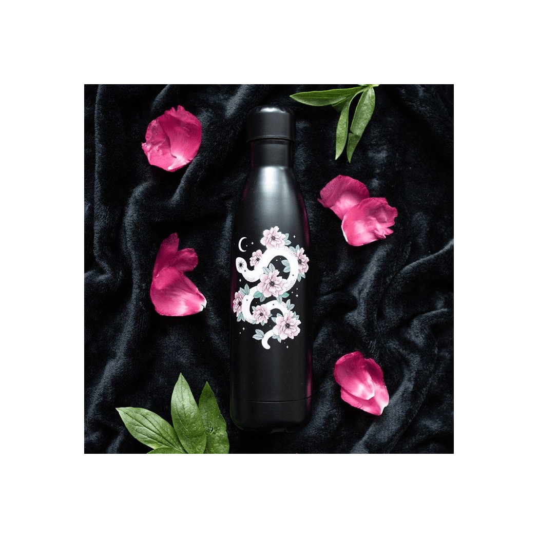 Floral Snake Metal Water Bottle