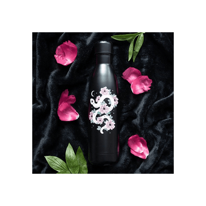 Floral Snake Metal Water Bottle